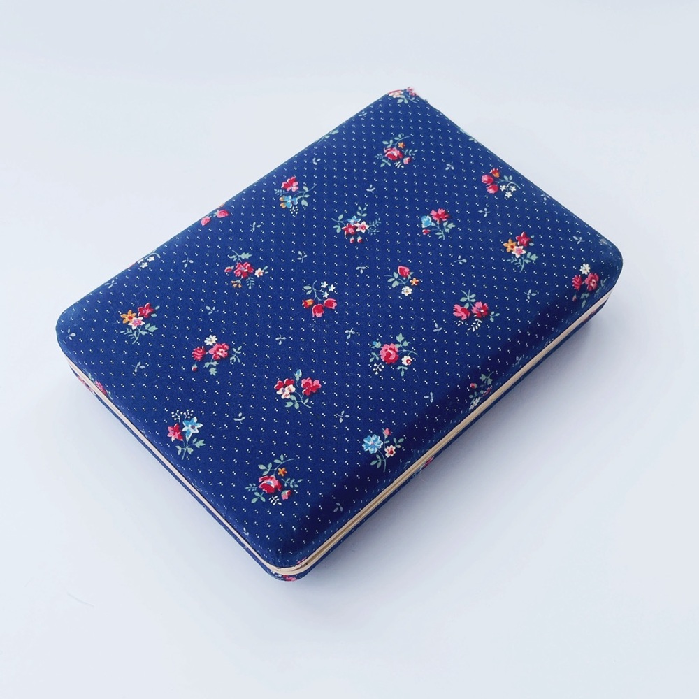 Vintage MCM Floral Hard Shell Jewelry Case